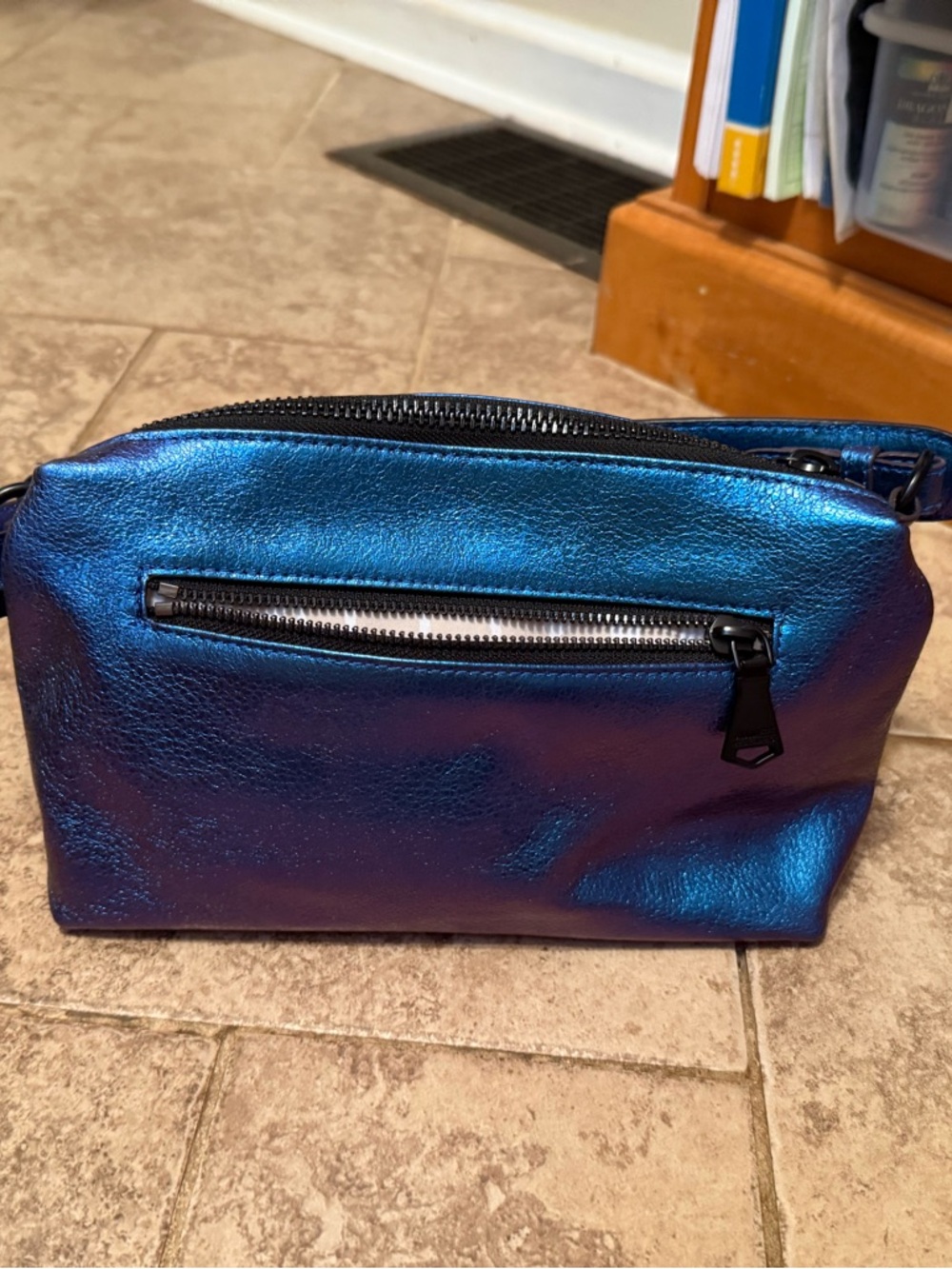 Iridescent Purple-Blue Shoulder Bag Aimee Kestenberg - Picture 7 of 15